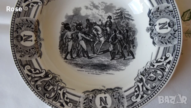 Антични белгийски чинии Napoleon. Марка Keramis B.F. 1890г., снимка 11 - Антикварни и старинни предмети - 51014504