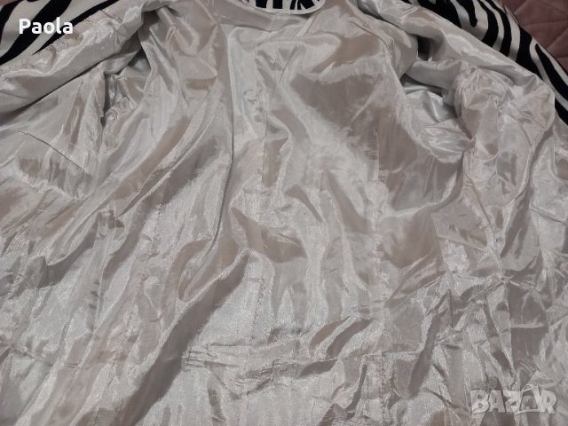 Страхотен зебров дамски шлифер, снимка 8 - Якета - 42796847