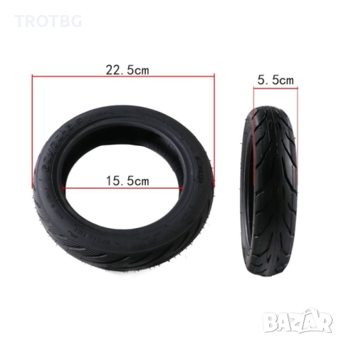 Безкамерна гума с гел 9x2 за електрическа тротинетка Xiaomi 1S / M365 / Pro / Pro2, снимка 2 - Други спортове - 52587595
