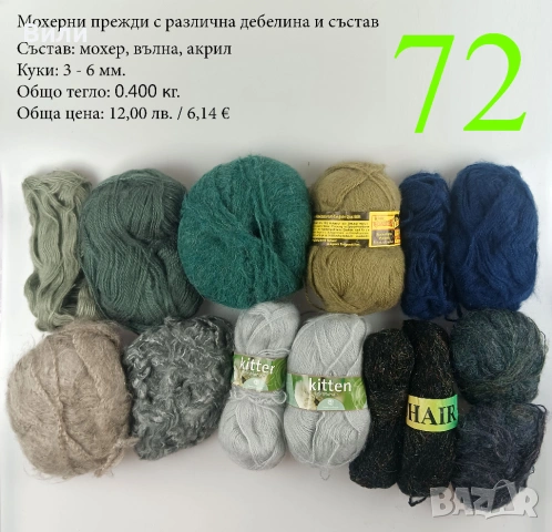 Евтини прежди в малки количества - нови и остатъци, снимка 3 - Други - 52029828