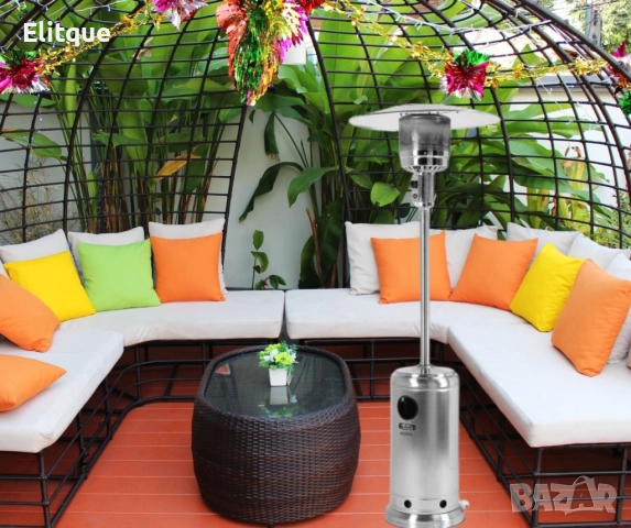 Външен газов отоплител, 13kW, гъба, инокс