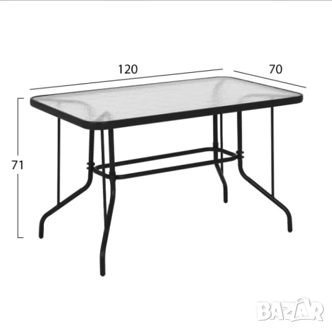 Градинска маса 120-70