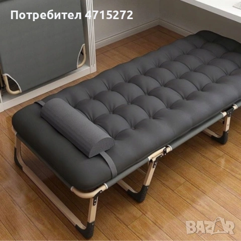 Сгъваемо къмпинг легло с матрак (180 см) – Регулируем градински шезлонг с възглавница, снимка 3 - Градински мебели, декорация  - 53959166