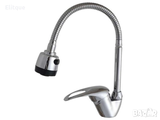 Смесител за вода с гъвкав чучур, верт. с покр. от хром, снимка 2 - Други стоки за дома - 52852443