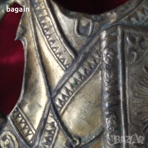 Икона на Св. Никола. Позлатен обков., снимка 3 - Икони - 56246120