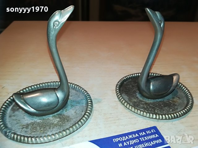 лебеди 2бр-внос франция-10х9х8см, снимка 6 - Колекции - 29631137
