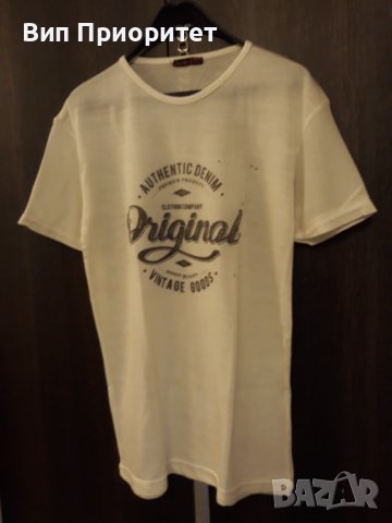 Бяла тениска ОРИГИНАЛ турска с къс ръкав, снимка 2 - Тениски - 37243758