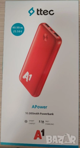 Външна батерия TTEC Re Charger 10000mAh, снимка 4 - Външни батерии - 53908995