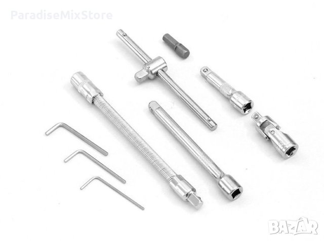 Комплект за  ремонт на автомобил от 46 части ISC Chromium Steel, снимка 4 - Куфари с инструменти - 42760964