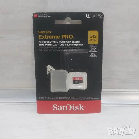Нова Карта памет SanDisk Extreme PRO 512GB microSDXC 200MB/s (Без Адаптер)