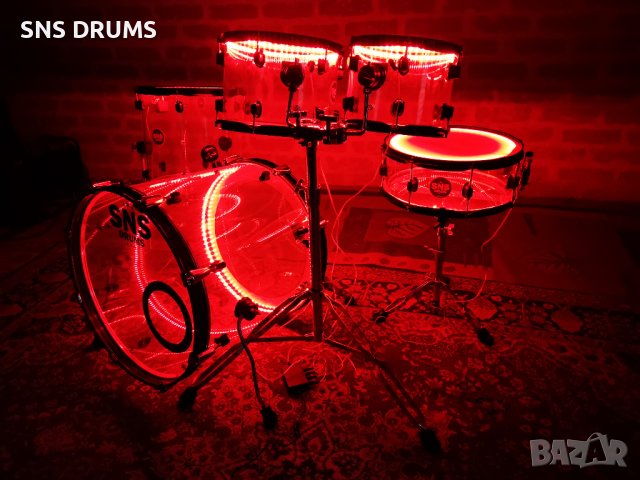 🥁 Без Аналог! Акустични барабани SNS Drums с LED осветление ⚡, снимка 3 - Ударни инструменти - 35469194