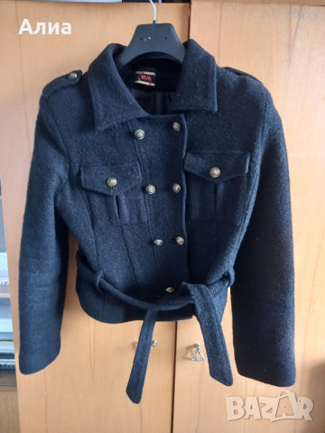 Дамско сако черно, фина вълна, снимка 7 - Якета - 44584643