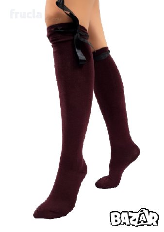 Дълги чорапи със сатенена панделка - различни цветове, снимка 5 - Дамски чорапи - 32093906