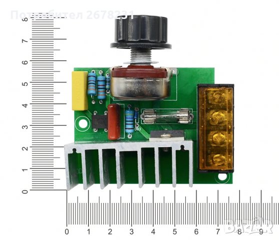 Мощен регулатор на обороти (димер) до 4000W 230V, снимка 4 - Друга електроника - 30216842