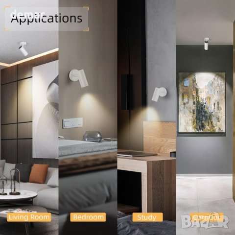 Aisilan прожектор LED бял димируем въртящ се за таван 7W 3000K - бял, снимка 6 - Прожектори - 42807583