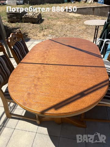 Трапезна маса със четири стола, снимка 6 - Маси - 52018139
