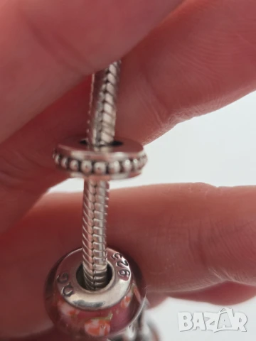Сребърна гривна с талисмани, снимка 4 - Гривни - 51079213