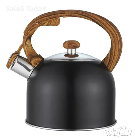 Чайник с дървена дръжка, 1,5л., метал