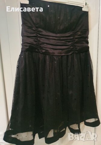 Дамска къса черна рокля , снимка 3 - Рокли - 39139371