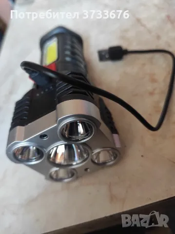 Портативно лед фенерче.Презатеждаема батерия с дълъгживот с usb кабел