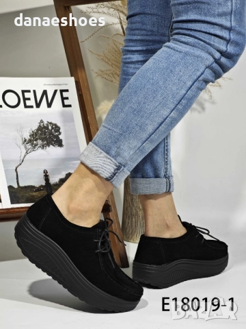 Дамски обувки от естествен велур с подметка уолкмакс, снимка 5 - Дамски ежедневни обувки - 51829779