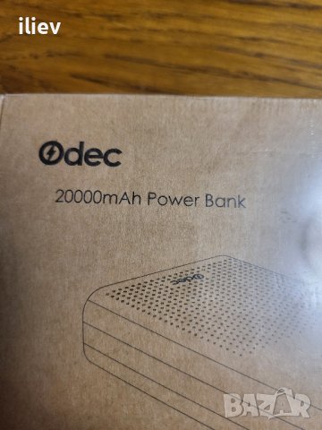 Power Bank външна преносима батерия 20 000 mAh ODEC. Чисто нова. Запечатана., снимка 2 - Външни батерии - 42749023