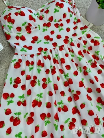 рокля с ягоди , снимка 3 - Рокли - 50747765