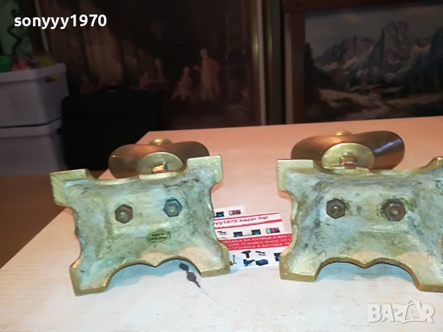 СВЕЩНИЦИ ОТ ФРАНЦИЯ 2БР МЕД/МЕСИНГ 3011221634, снимка 10 - Антикварни и старинни предмети - 38853726