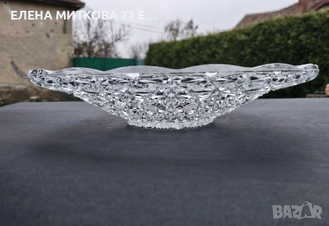 Голяма френска фруктиера от кристално стъкло, снимка 6 - Аксесоари за кухня - 52643409