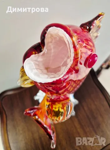 Голяма масивна фигура Murano Style glass , снимка 4 - Декорация за дома - 56327376