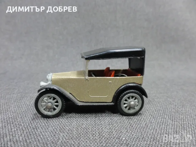 СТАРА РЕТРО СОЦ ГДР МЕТАЛНА КОЛИЧКА МАЩАБЕН МОДЕЛ DIXI 1927 ESPEWE 1/50, снимка 2 - Колекции - 56110952