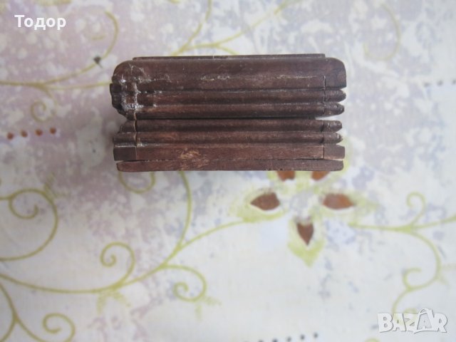 Старинна кутия за годежни пръстени пръстен дърворезба, снимка 4 - Други - 31799388