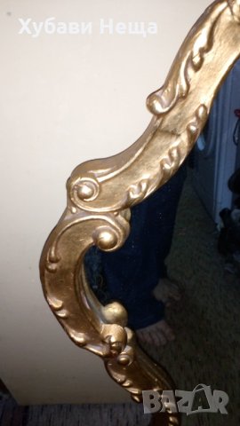 Огледало в бароков стил на дървена основа, снимка 3 - Антикварни и старинни предмети - 29589498