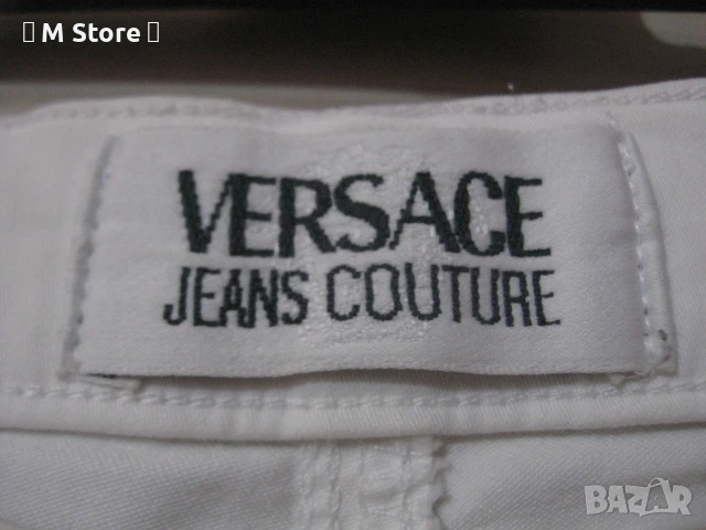 Versace Jeans Couture дамски бели дънки 100 % памук, снимка 5 - Дънки - 50671700