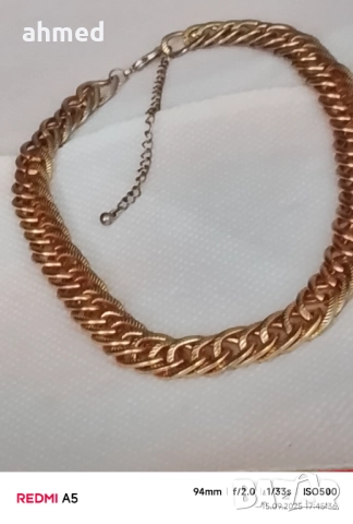 Красив стар позлата ланц позлатан, снимка 2 - Колиета, медальони, синджири - 51723792