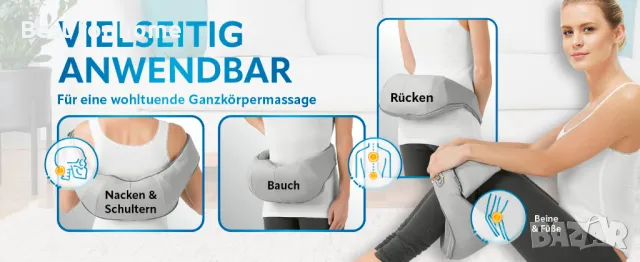 Висококачествен шиатсу масажор VITALmaxx Shiatsu and Massage, снимка 8 - Масажори - 48256609