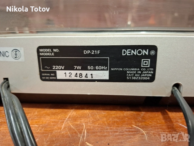 Продава се грамофон Denon DP-21F., снимка 6 - Грамофони - 54110170