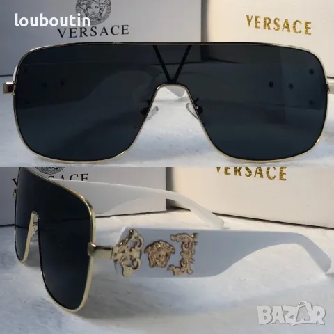 Versace маска 2024 мъжки слънчеви очила унисекс дамски бели черни , снимка 4 - Слънчеви и диоптрични очила - 47742807