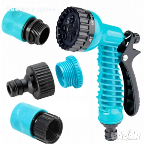 Гъвкав градински маркуч с медни накрайници - 5 м (сгънато) / 15 м (разтегнато), снимка 9 - Напояване - 54074223