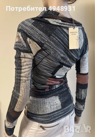Страхотна блуза Valetta On Style S/M, снимка 4 - Блузи с дълъг ръкав и пуловери - 56067742