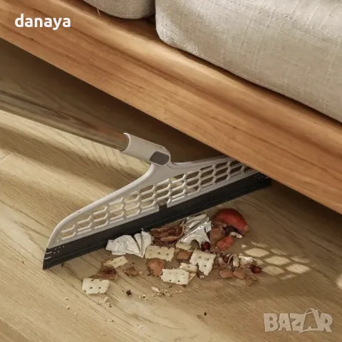 5533 Въртяща се силиконова метла за сухо и мокро почистване, снимка 5 - Мопове, кофи, четки и метли - 48311907