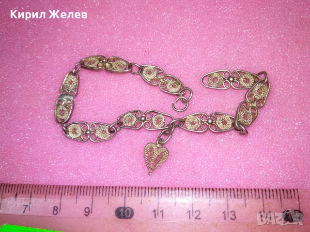 СТАРИННА СРЕБЪРНА ГРИВНА ФИЛИГРАННО СРЕБРО ВИСОКА ПРОБА РЪЧНА МАЙСТОРСКА РЕТРО ИЗРАБОТКА 41950, снимка 10 - Антикварни и старинни предмети - 44393999