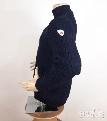 Dale of Norway Hoven - Оригинален мъжки пуловер с цип размер L, снимка 5 - Пуловери - 52514934