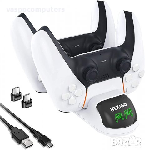 PS5 Докинг зарядна станция Nexigo, двойна