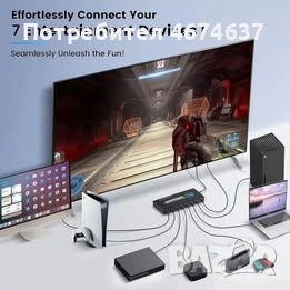 HDMI Switch 7x1 – 4K 60Hz | С дистанционно | ТОП решение за много устройства!, снимка 2 - Приемници и антени - 54271525