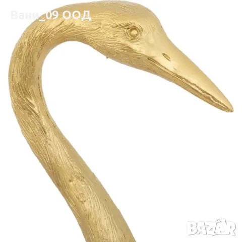 41см! Златиста статуетка "Чапла", снимка 2 - Статуетки - 48506128