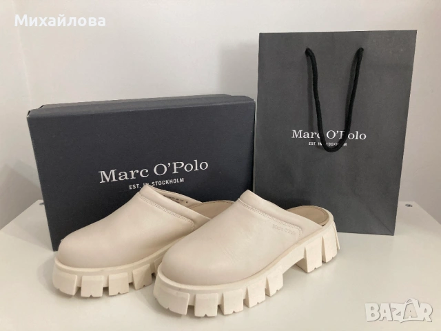 Кожено сабо, чехли, естествена кожа Marc O'Polo, размер 40, снимка 7 - Чехли - 54302048