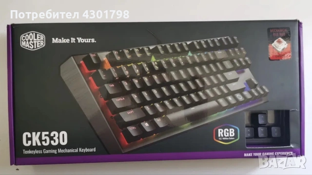 Клавиатура CoolerMaster CK530 TKL, снимка 4 - Клавиатури и мишки - 53192674