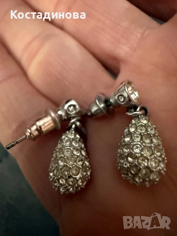 Сваровски обеци, снимка 3 - Обеци - 53918573