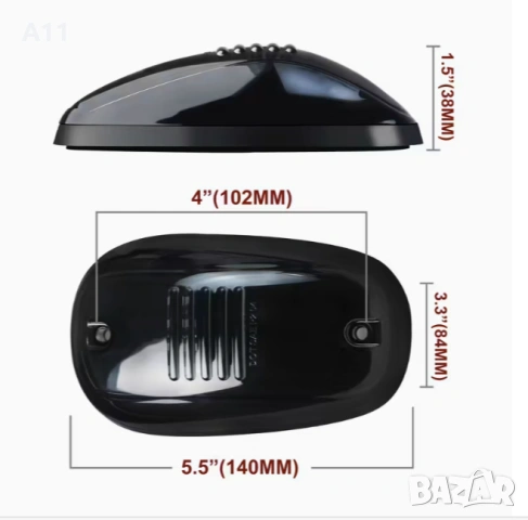 Габаритна светлина кабина комплект от 5 бр. 12V LED., снимка 2 - Части - 53978198